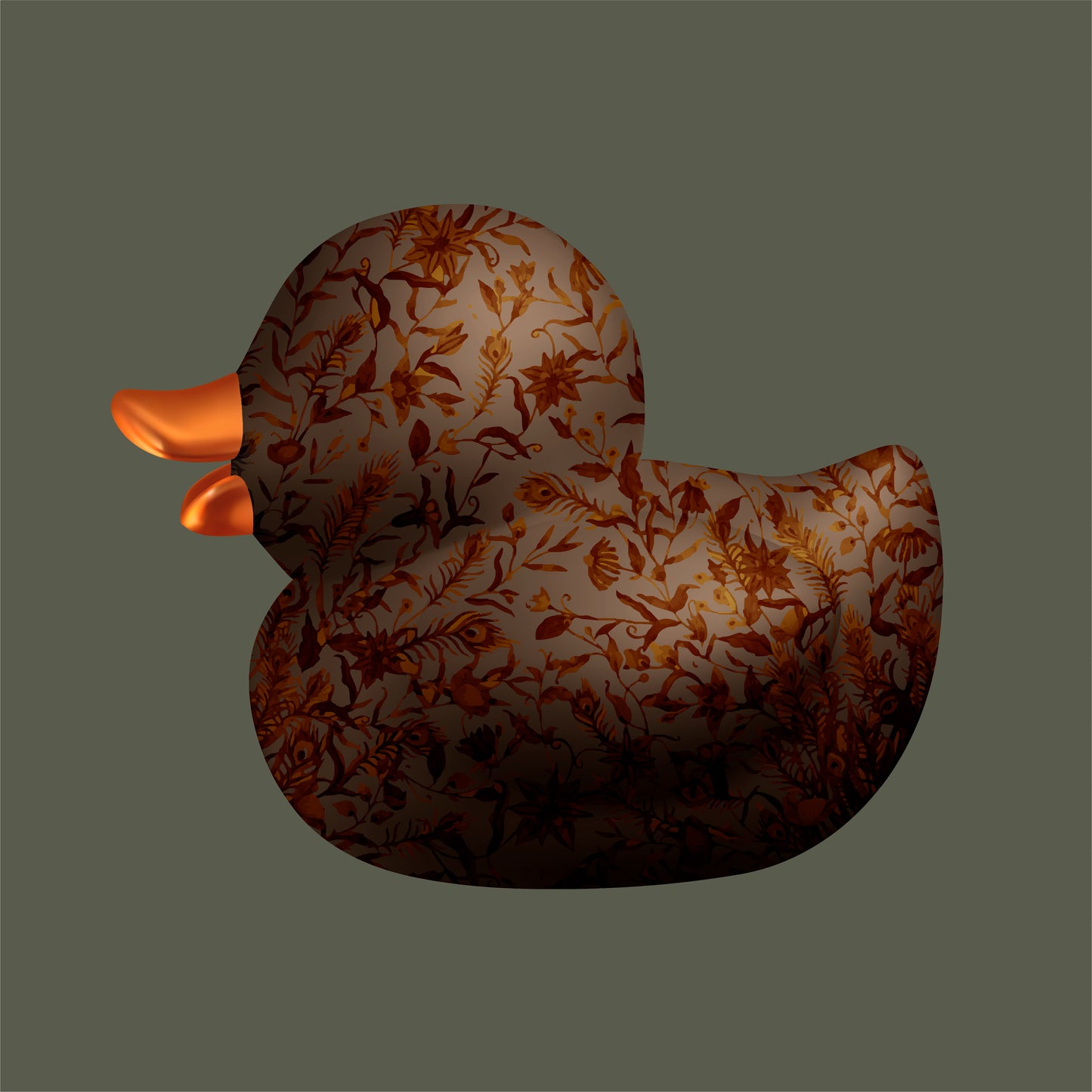 BB. Duck - Luxe Flora, Umber-Hunt