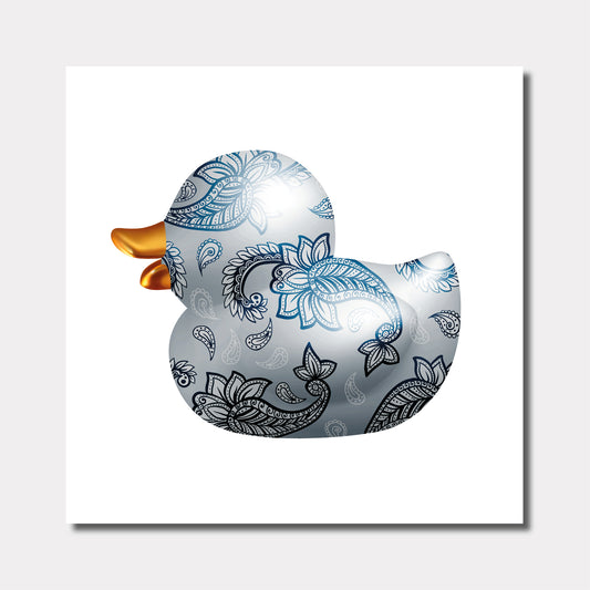 BB. Duck - Paisley, Blue White